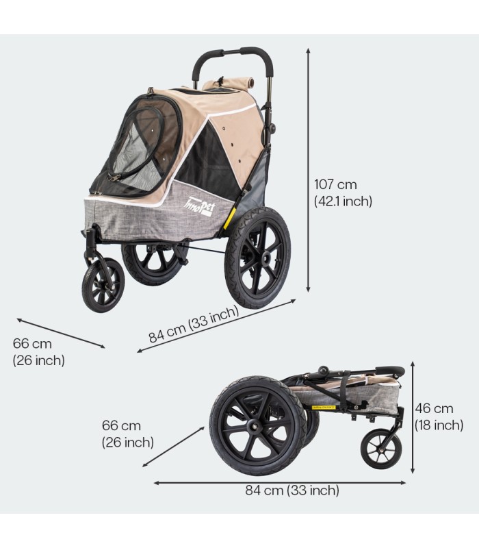 Poussette Chien Innopet Sporty Evolution Latte