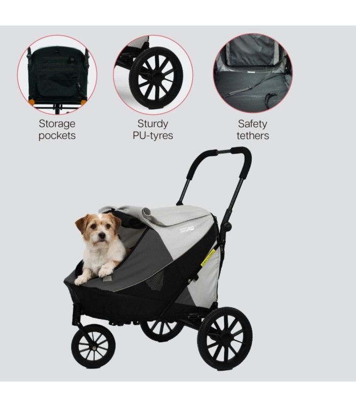 Poussette Chien 3 roues InnoPet Noah Pebble & Stone