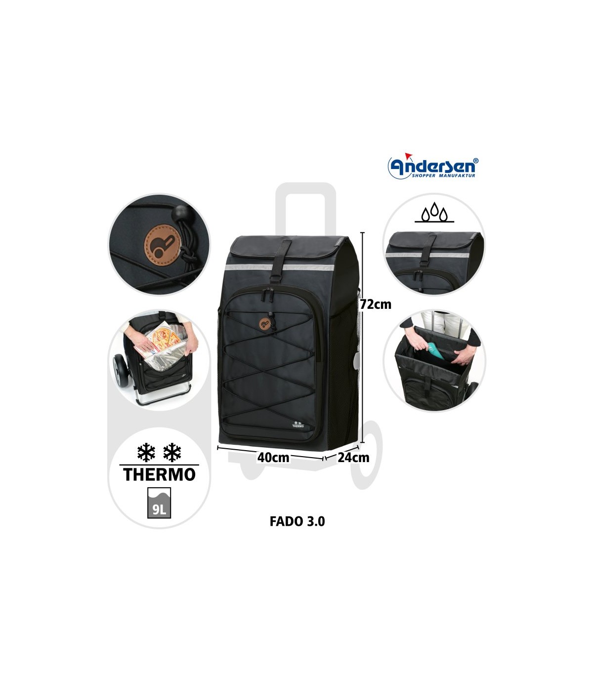 dimensions sac fado noir