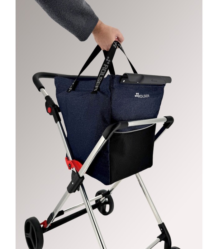 Chariot Rolser Basket Denim M4B 4 Roues 59 L