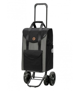 chariot de course senta gris andersen shopper poussette marché 4 roues