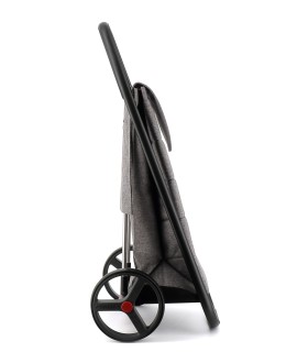 Chariot de course Rolser COM Tweed Polar Black Tube, poussette marché avec 2 Grandes Roues