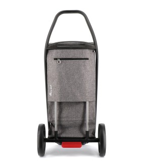 Chariot de course Rolser COM Tweed Polar Black Tube, poussette marché avec 2 Grandes Roues