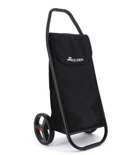 Chariot de course Rolser COM MF Black Tube, poussette marché avec 2 Grandes Roues