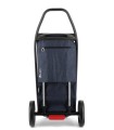 Chariot de course Rolser COM Tweed Black Tube, poussette marché avec 2 Grandes Roues