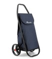 Chariot de course Rolser COM Tweed Black Tube, poussette marché avec 2 Grandes Roues