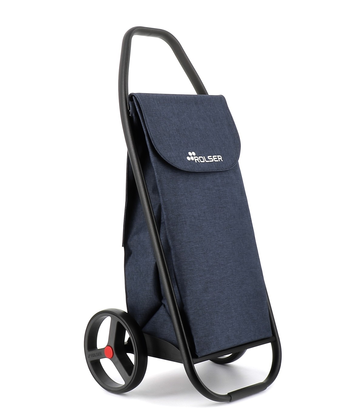 Chariot de course Rolser COM Tweed Black Tube, poussette marché avec 2 Grandes Roues