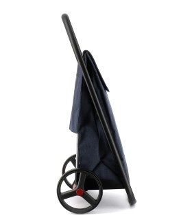 Chariot de course Rolser COM Tweed Black Tube, poussette marché avec 2 Grandes Roues