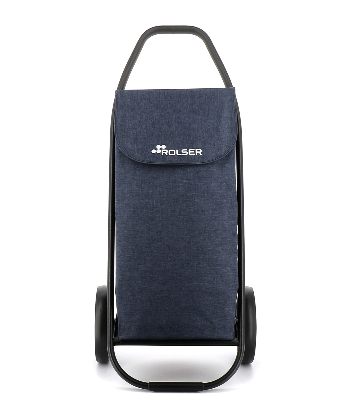 Chariot de course Rolser COM Tweed Black Tube, poussette marché avec 2 Grandes Roues
