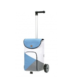 chariot course unus shopper andersen ester bleu, poussette marche 2 roues