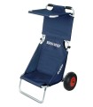 Chariot plage eckla protection solaire bleu beach rolly