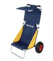 Chariot de Plage Bleu Jaune Beach Rolly Eckla Roof