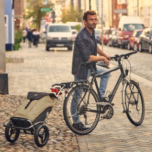 chariot de course attelé au vélo avec système Andersen Shopper