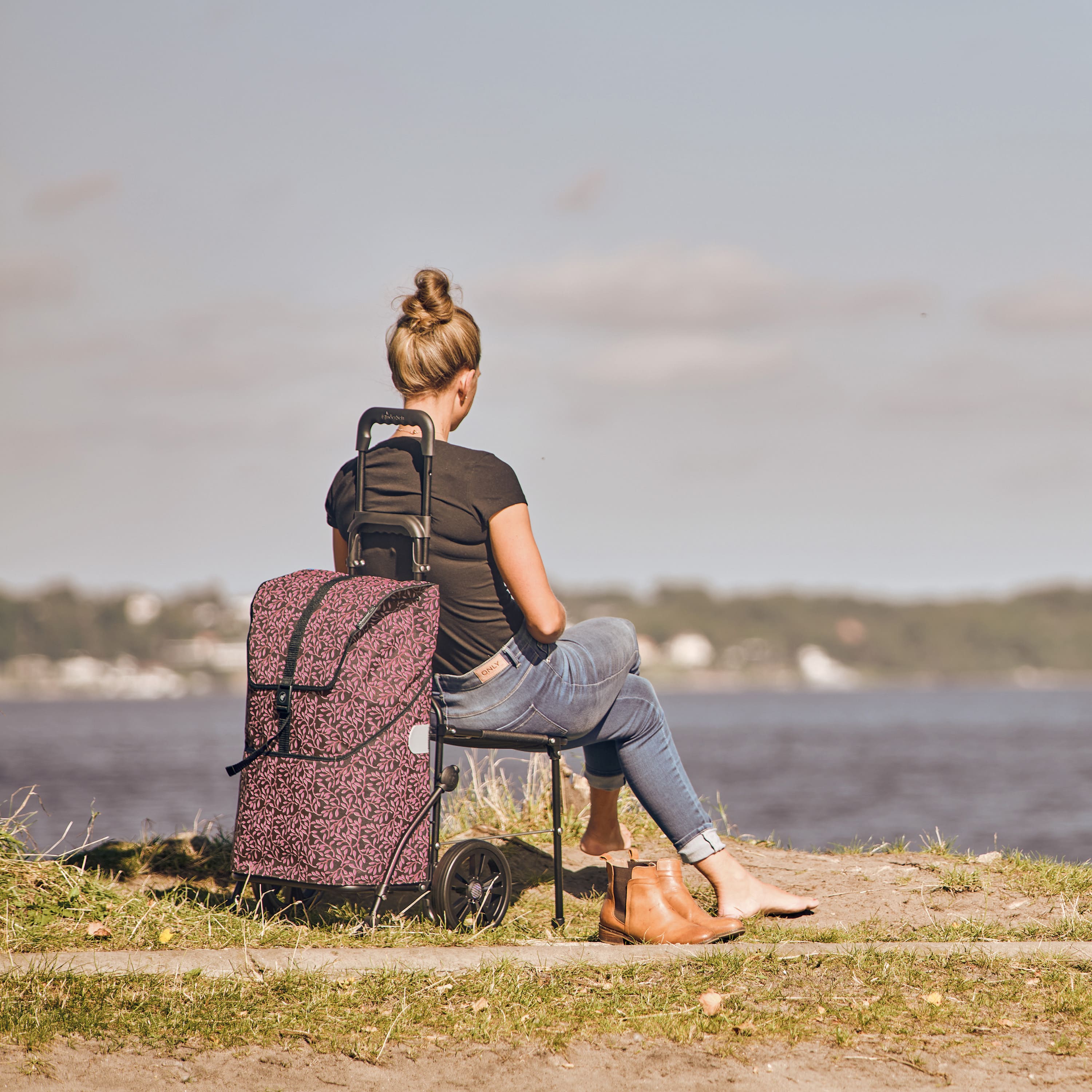 pause au bord de l'eau ave cle chariot siège komfort andersen shopper